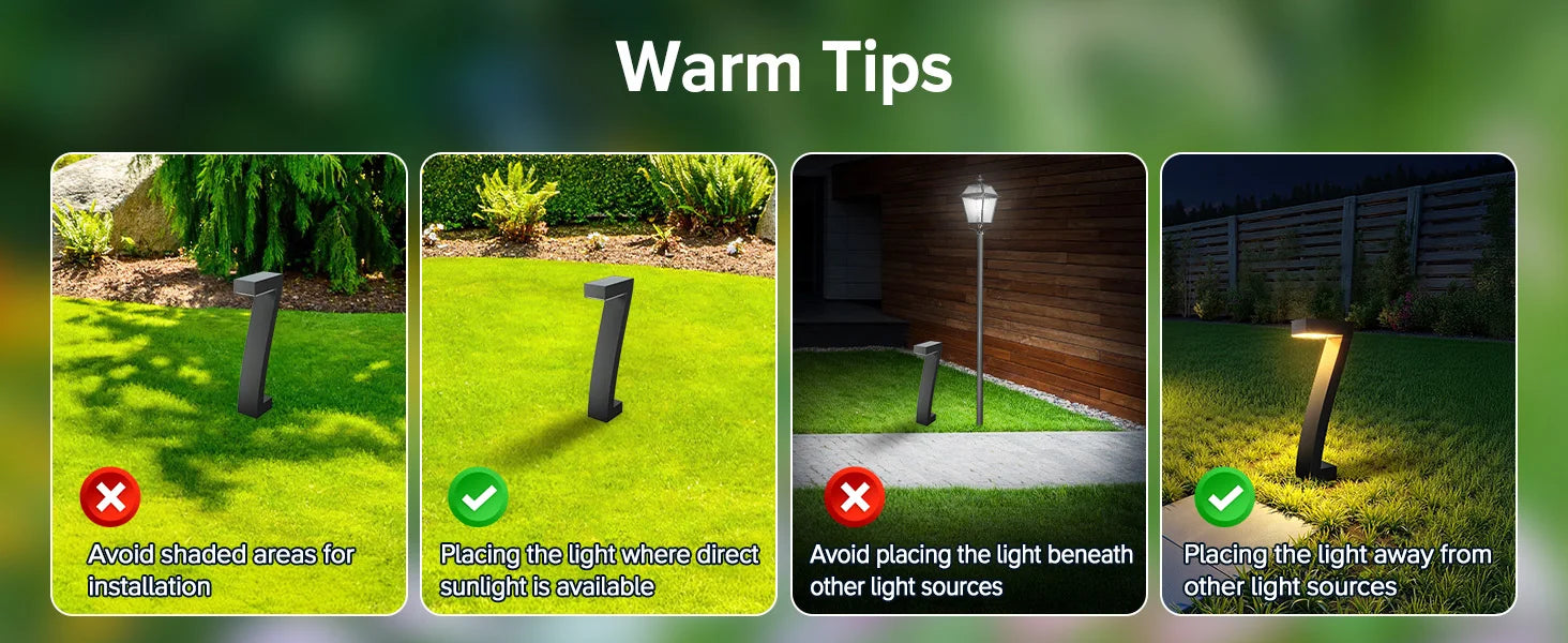 Upgraded Bright LED Solar Lights Outdoor Pathway Lights, IP65 Waterproof Solar