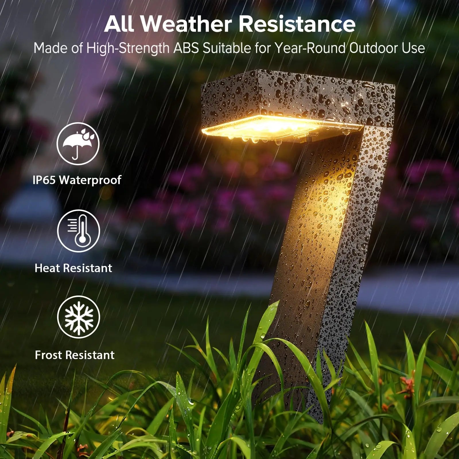 Upgraded Bright LED Solar Lights Outdoor Pathway Lights, IP65 Waterproof Solar