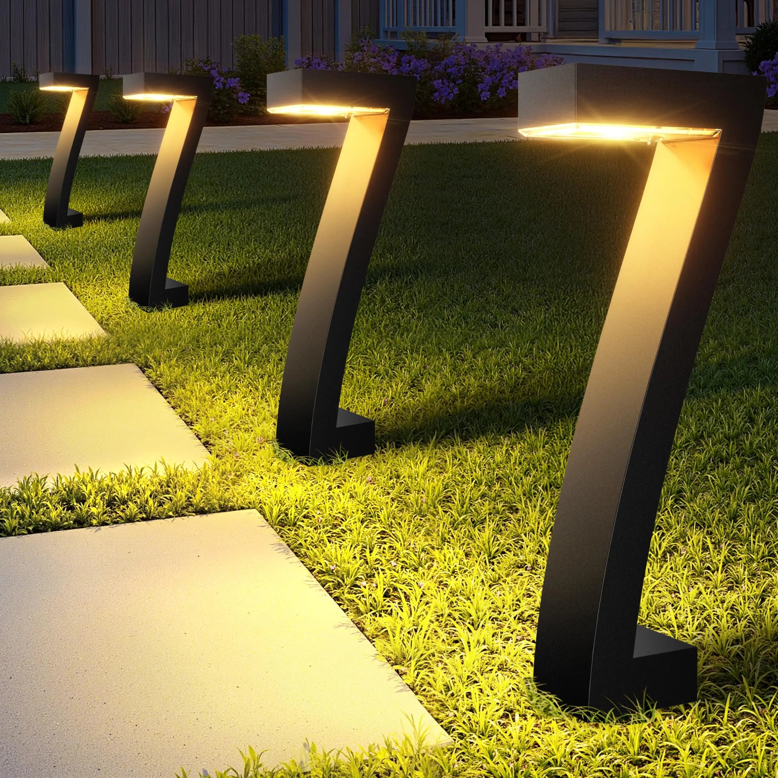 Upgraded Bright LED Solar Lights Outdoor Pathway Lights, IP65 Waterproof Solar