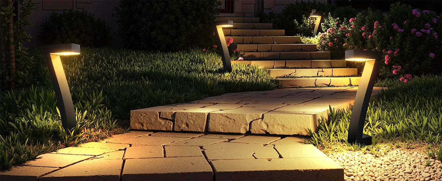 Upgraded Bright LED Solar Lights Outdoor Pathway Lights, IP65 Waterproof Solar