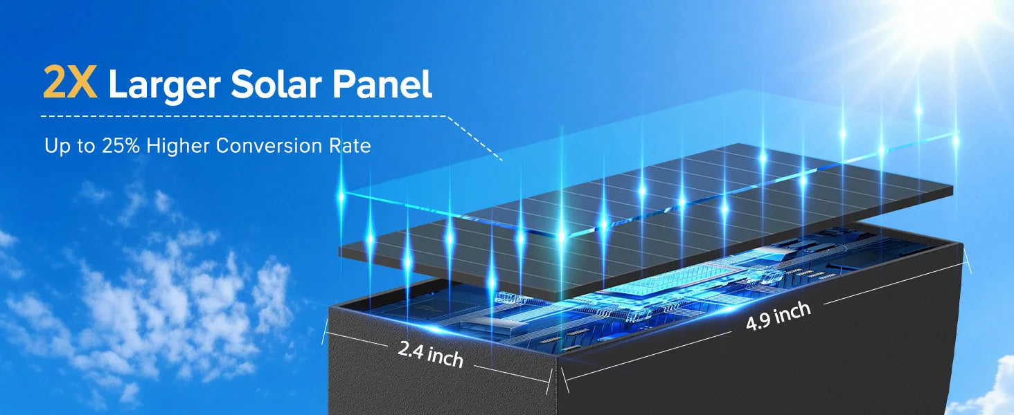 Upgraded Bright LED Solar Lights Outdoor Pathway Lights, IP65 Waterproof Solar