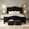 Lamb Velvet Nordic Bed — Modern Princess Style, King & Queen
