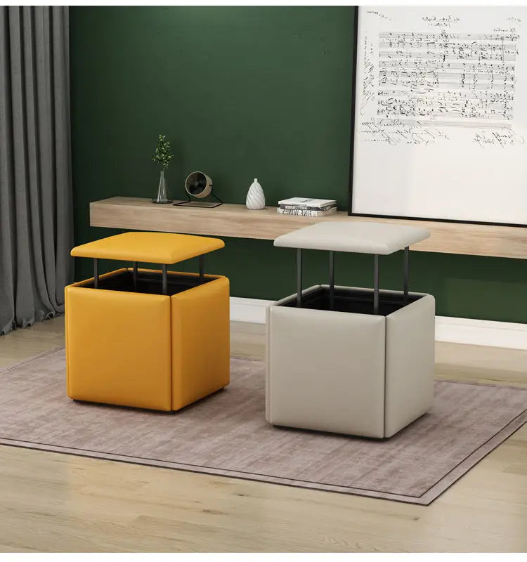Multifunctional Sofa Stool Iron Foldable Living Room Furniture Home Rubik's Cube