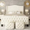 Lamb Velvet Nordic Bed — Modern Princess Style, King & Queen