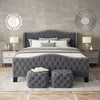 Lamb Velvet Nordic Bed — Modern Princess Style, King & Queen