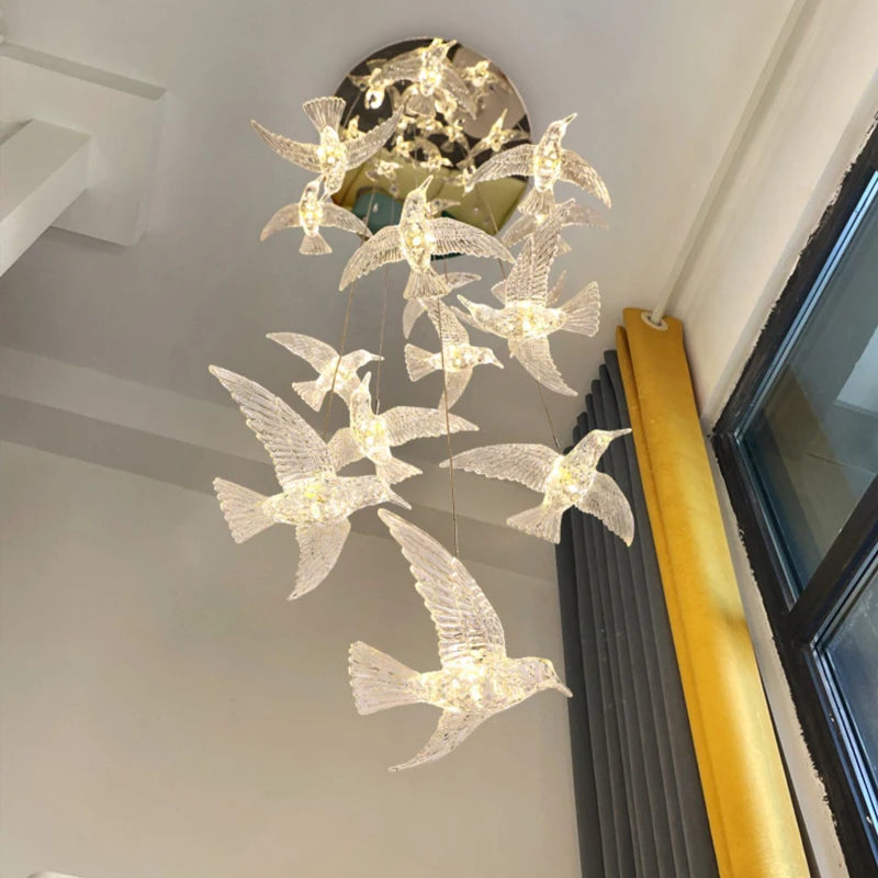 Led Bird Pendant Lamp Home Decoration Lighting Hanging Lamp Design Chandelier