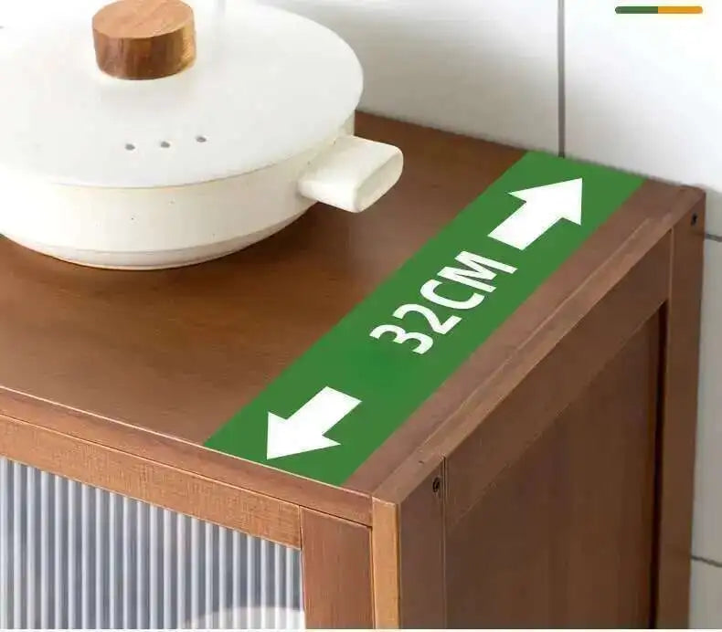 Modern Minimalist Kitchen Cabinet for Home Dust-proof Two-way Sliding Door