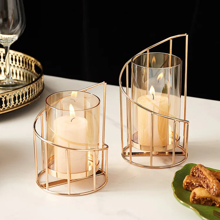 Metal Candle Holder Wedding Festival Home Decoration Bar Dinner Romantic