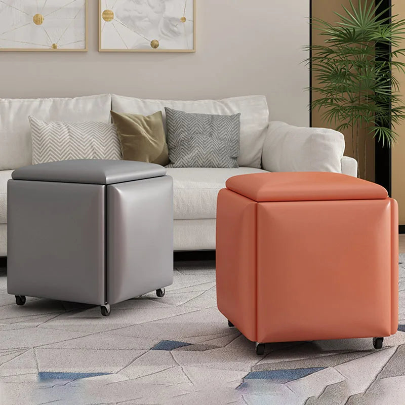 Nordic 5 in 1 Sofa Soft Stool, Creative Home, Rubik's Cube Combination