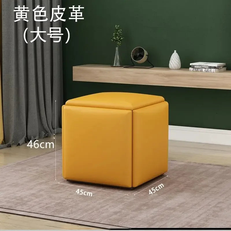 Multifunctional Sofa Stool Iron Foldable Living Room Furniture Home Rubik's Cube