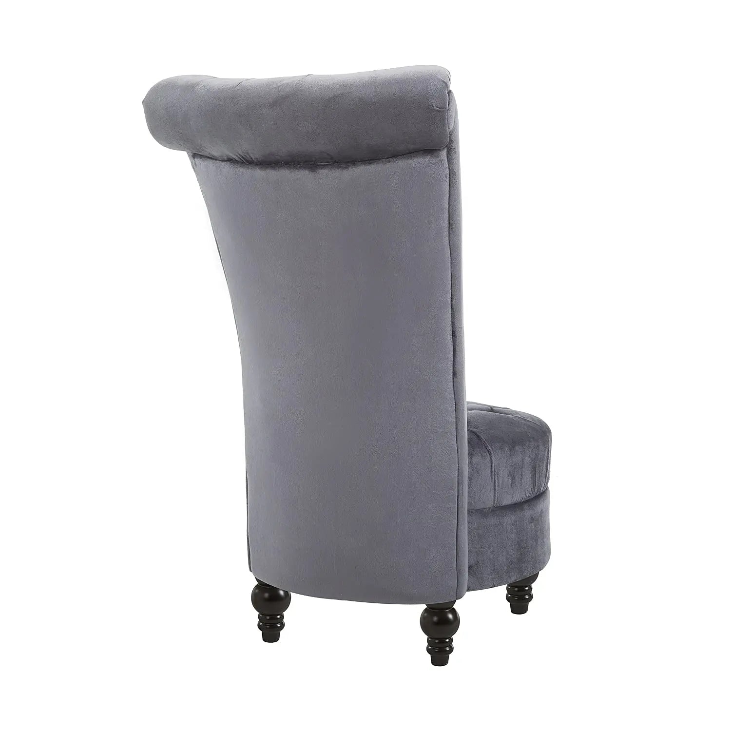 Retro High Back Armless Accent Chair Upholstered Tufted Fabric Living Room