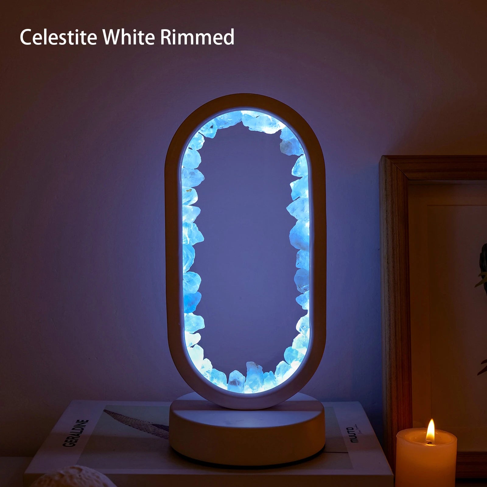 1PC LED Bedside Lamp | Natural Quartz & Amethyst Raw Stone Crystal Lamp