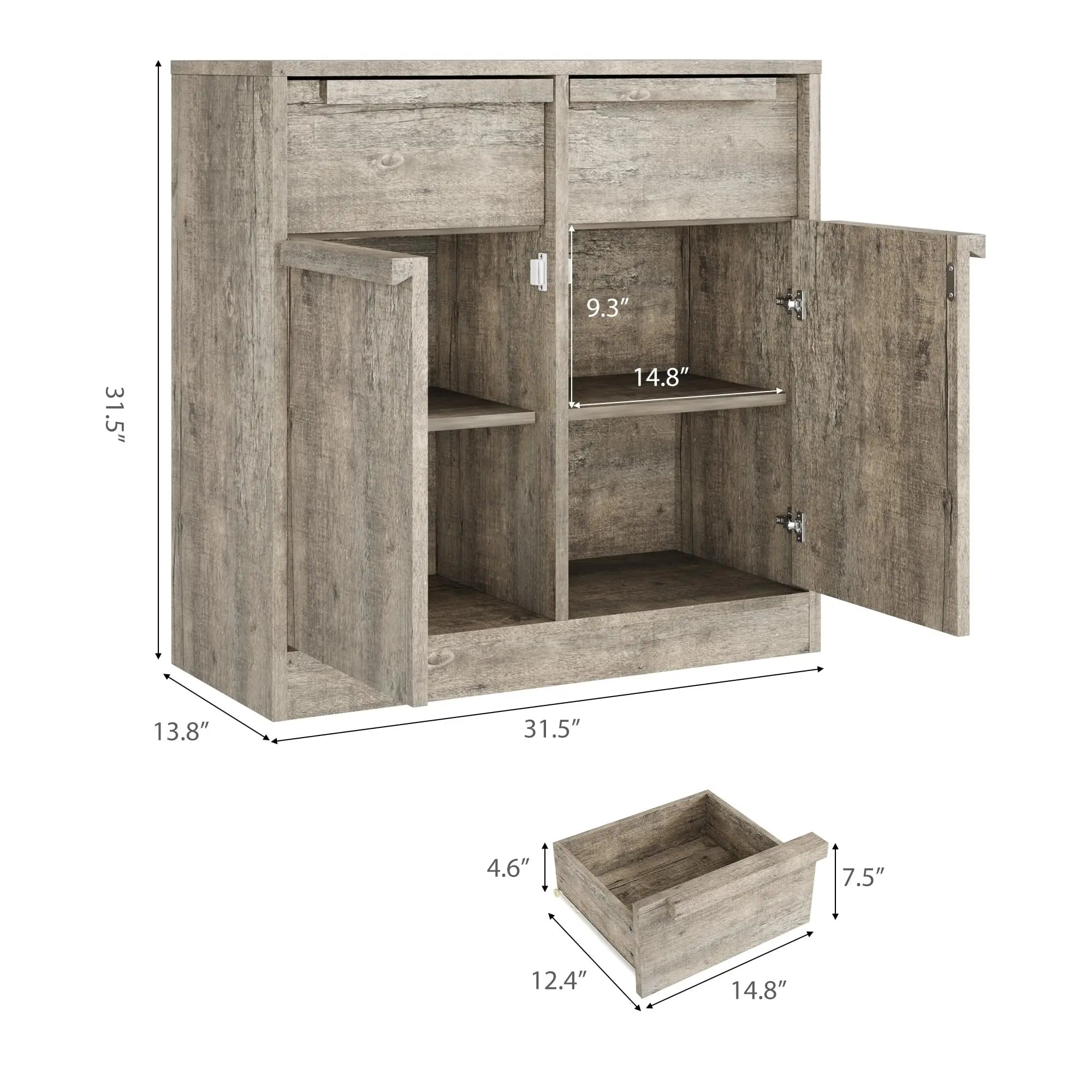 Buffet Cabinet with Drawers Sideboard Buffet Storage Cabinet Kitchen Table