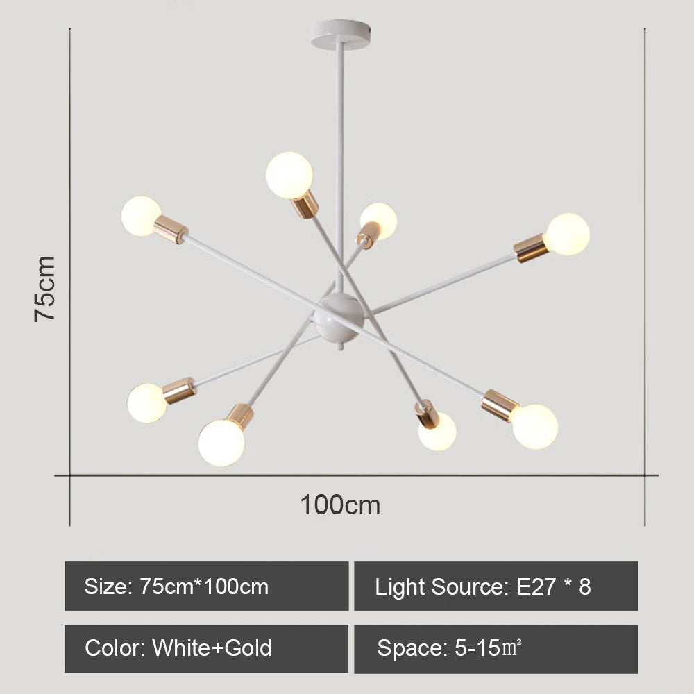 Modern LED Ceiling Chandelier Light Living Room Bedroom Lighting Decor