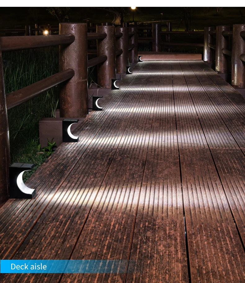 8/12Pcs Solar Step Lights Pathway Stair Outdoor Garden Lights Waterproof Lights