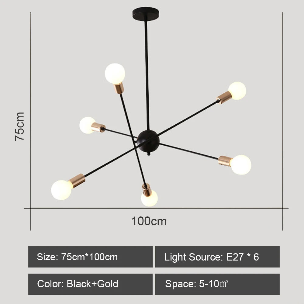 Modern LED Ceiling Chandelier Light Living Room Bedroom Lighting Decor