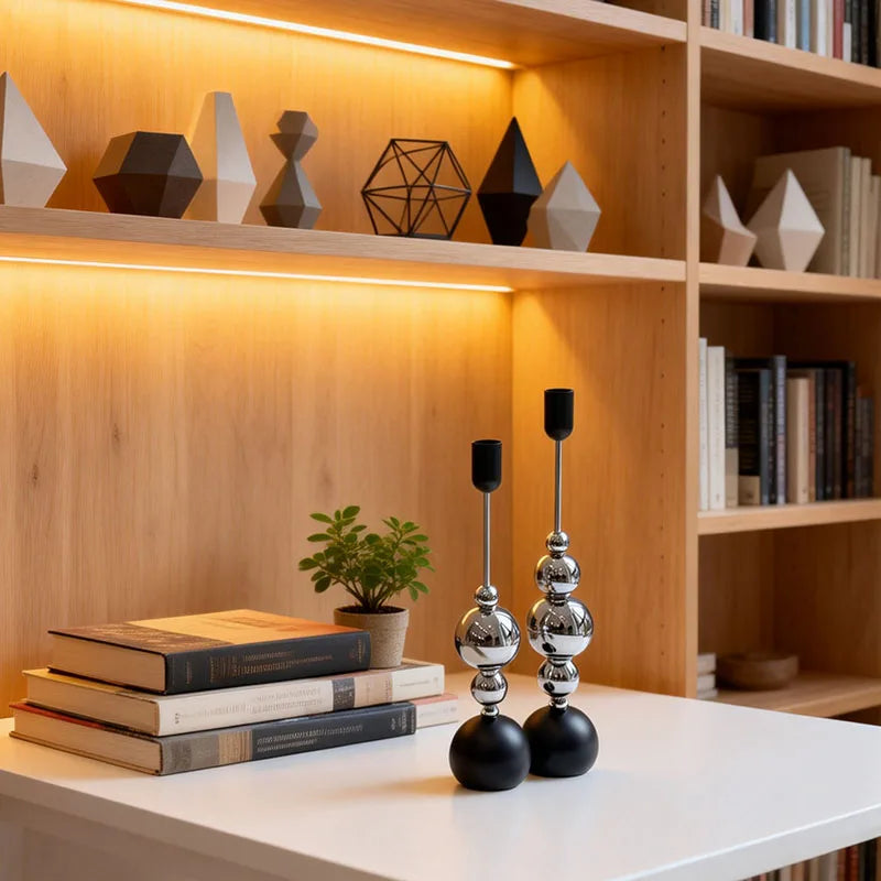 Metal Gold Candlestick Holder — Luxury Taper Candle Stand