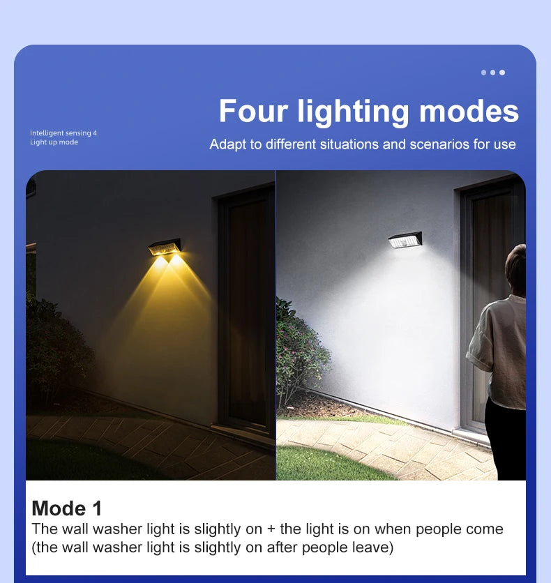 Solar Lighting Wall Light Super Bright 38 Led Motion Sensor Wall Lamp