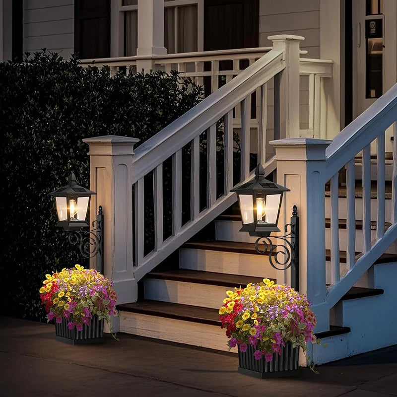 Solar Lamp Post Light with Planter Solar Light Planter Solar Planter Lights Outdoor