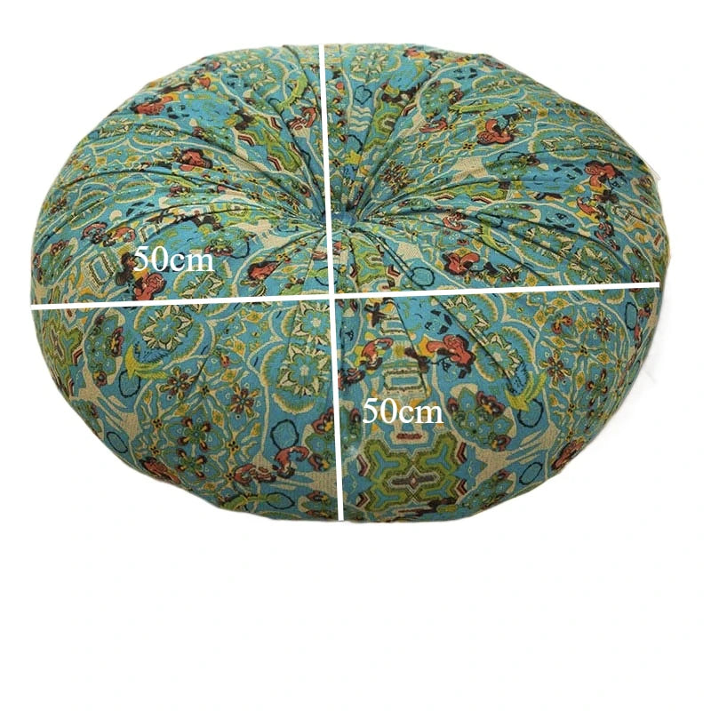 Bohemian Style Thickened Cotton Linen Cushion for Ground Lazy People Pillow
