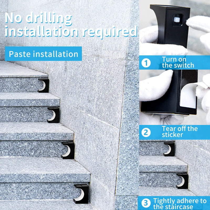 8/12Pcs Solar Step Lights Pathway Stair Outdoor Garden Lights Waterproof Lights