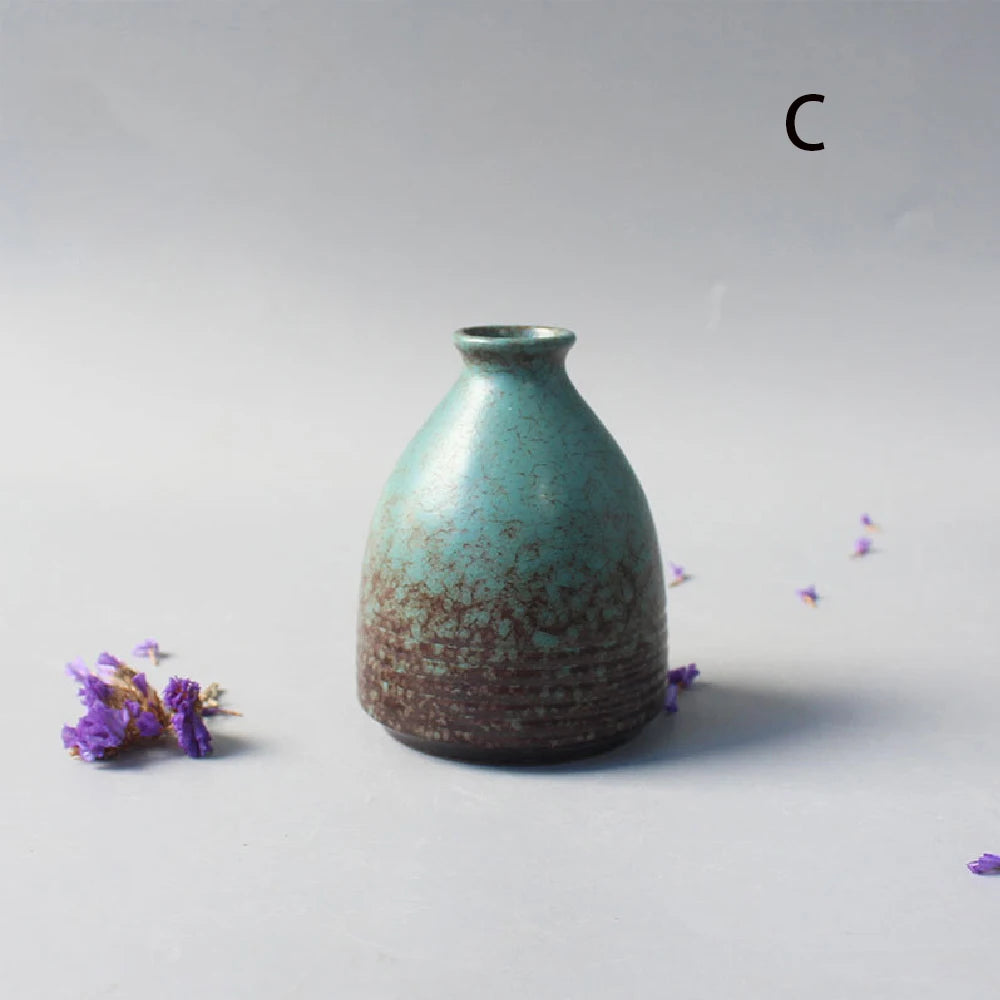 Ceramic Small flower Vase Home Decoration Crafts Tabletop Ornament