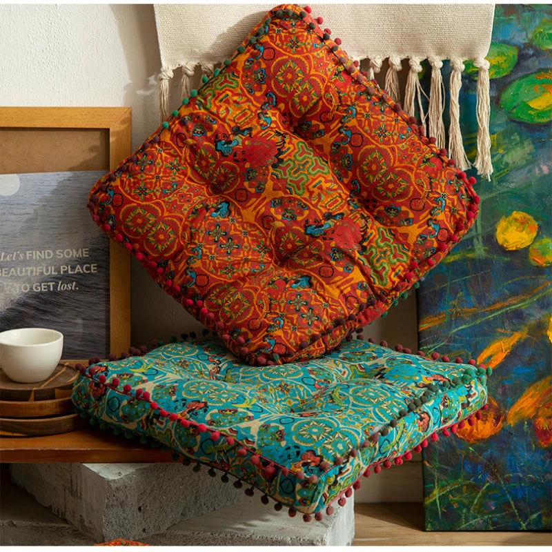 Bohemian Style Thickened Cotton Linen Cushion for Ground Lazy People Pillow