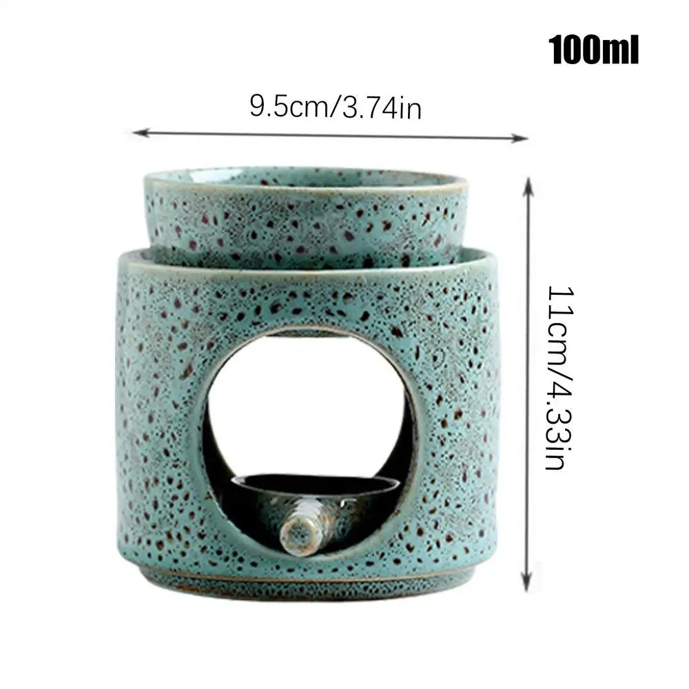 Ceramic Tealight Candle Holder & Oil Warmer Non Slip Home Aroma Table Decor