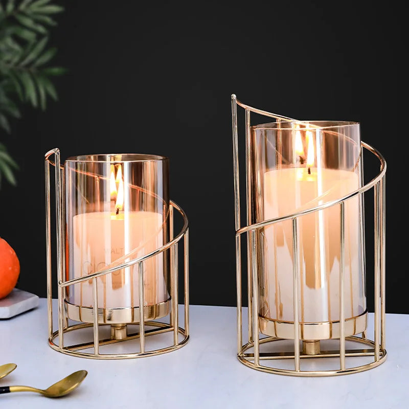Metal Candle Holder Wedding Festival Home Decoration Bar Dinner Romantic