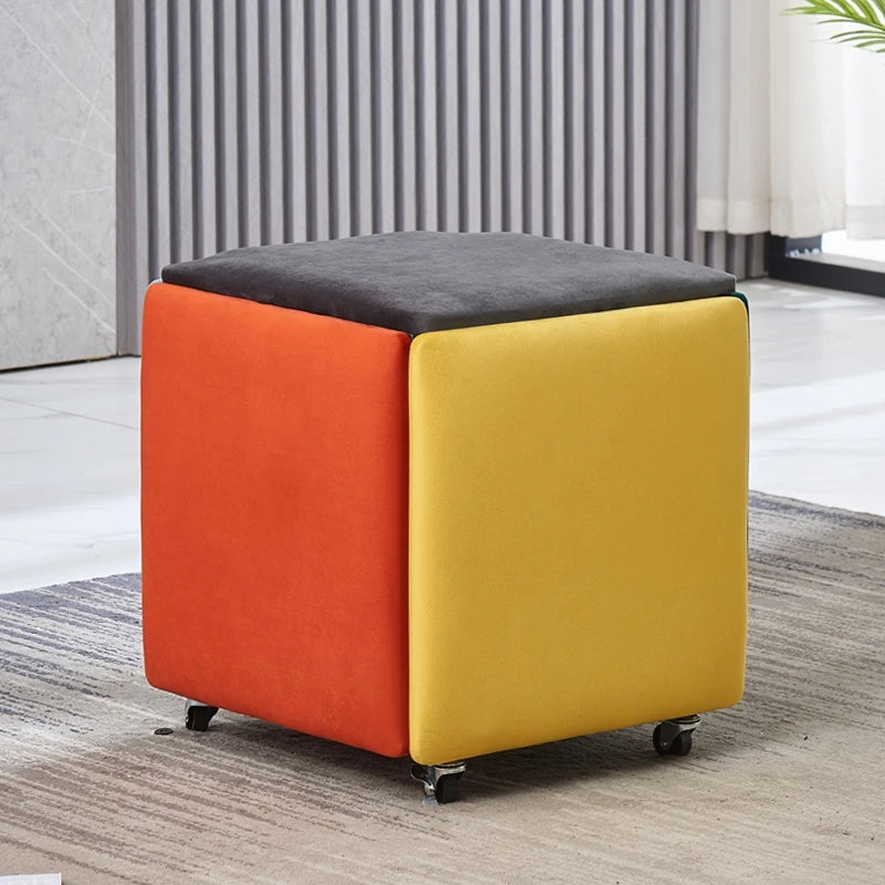 Nordic 5 in 1 Sofa Soft Stool, Creative Home, Rubik's Cube Combination