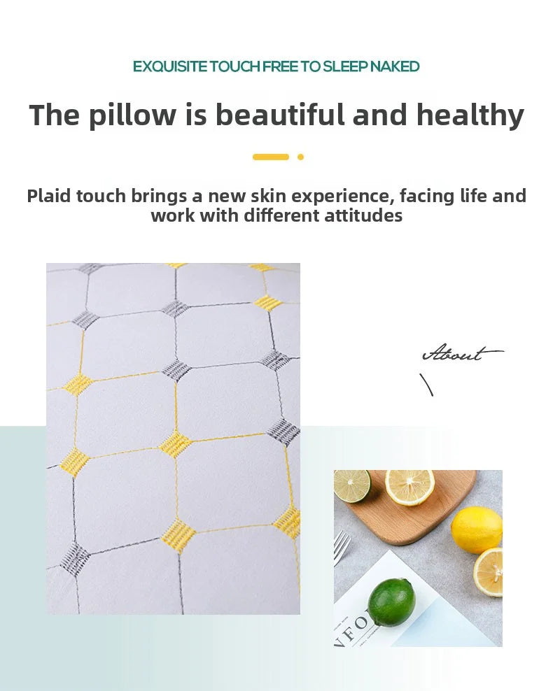 Quilted Down Pillow Soft White Single Pillow with Hotel-Quality Bed Pillow