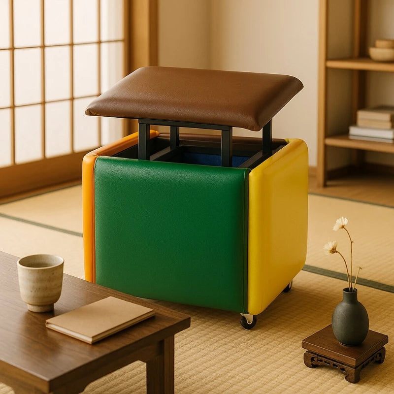 Multifunctional Sofa Stool Iron Foldable Living Room Furniture Home Rubik's Cube