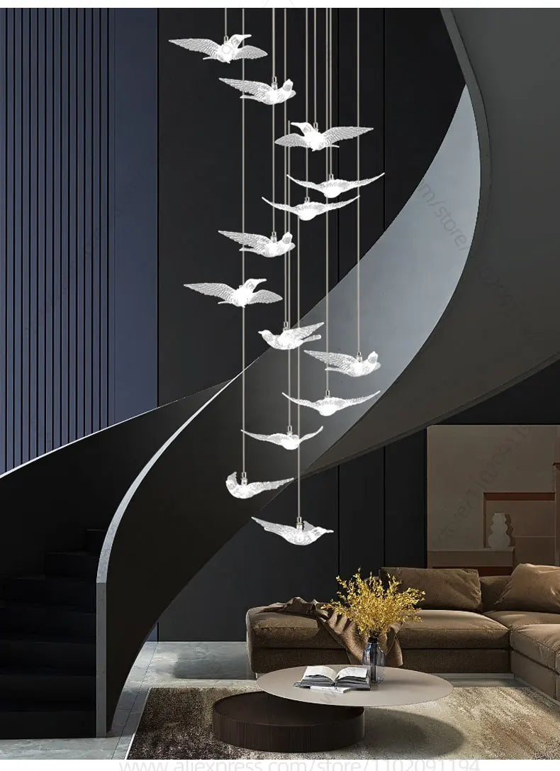 Led Bird Pendant Lamp Home Decoration Lighting Hanging Lamp Design Chandelier