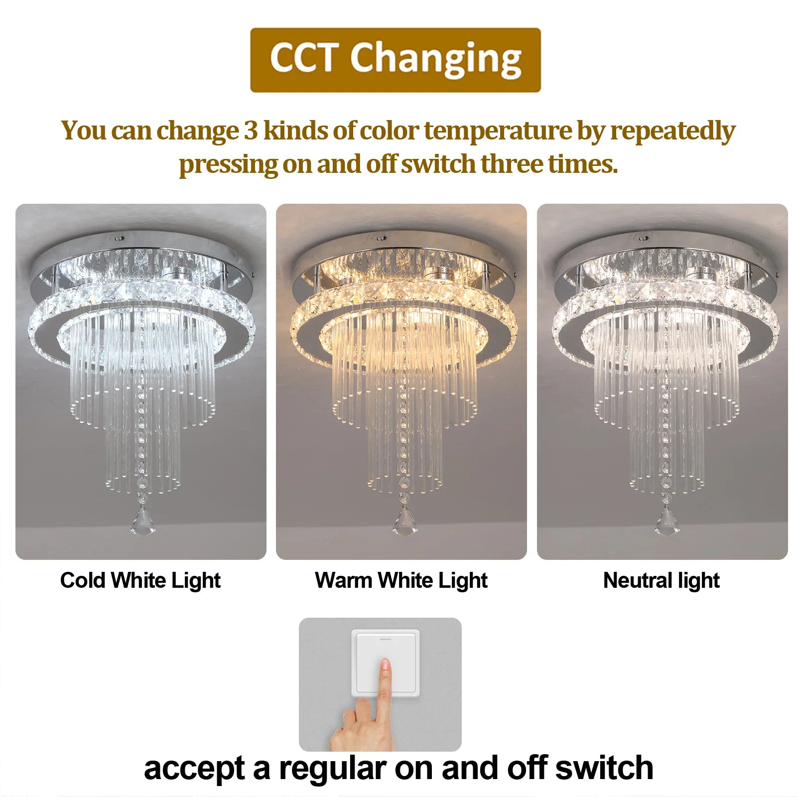 VETRULUS Modern Rain Drop Crystal Chandelier Luxury Ceiling  Light  Led