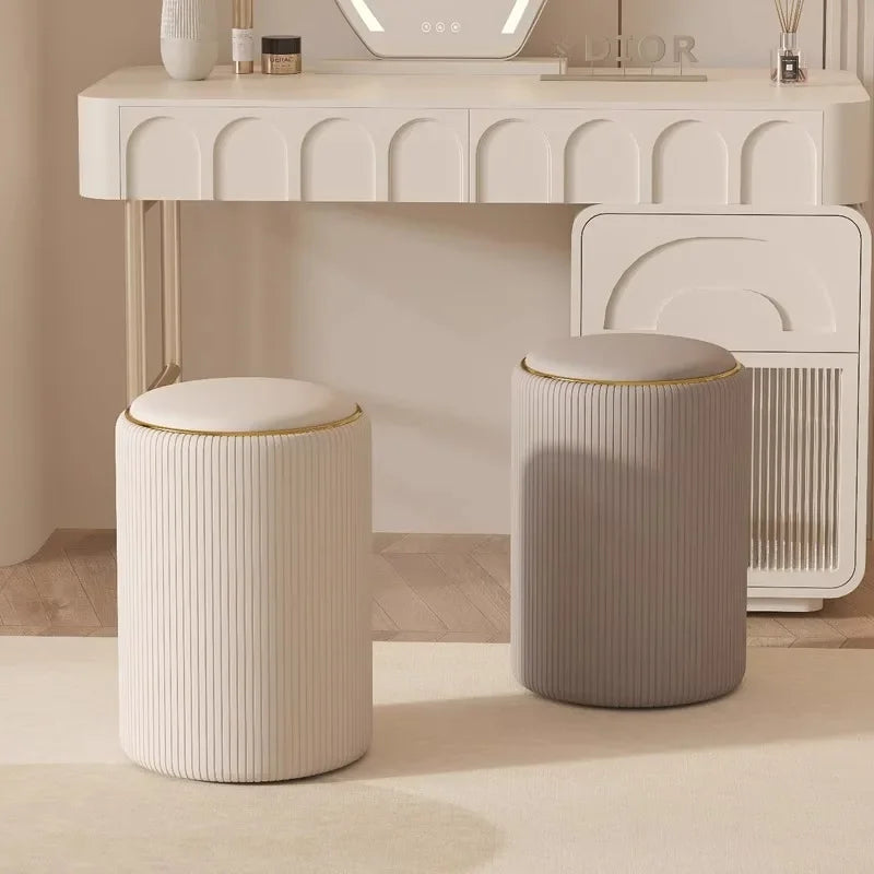 Bedroom Furniture Cream wind storage makeup stool vanity chair vanity stool