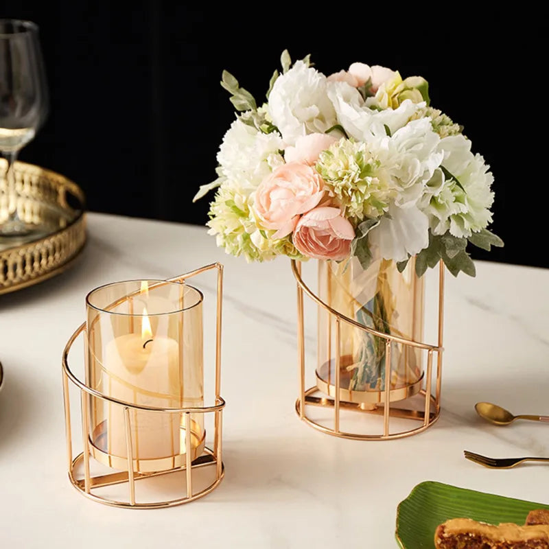 Metal Candle Holder Wedding Festival Home Decoration Bar Dinner Romantic