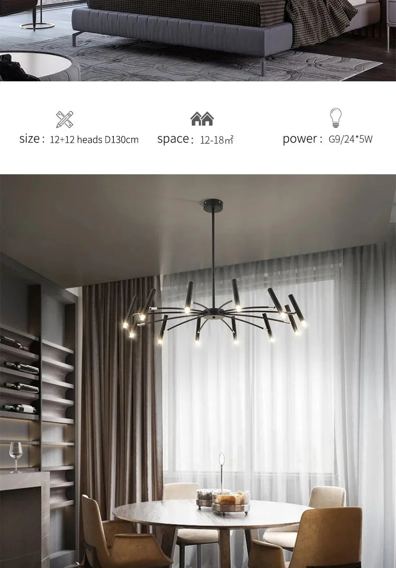 Minimalist Ceiling Chandelier G9 Light Fixtures 110V/220V Home Interior