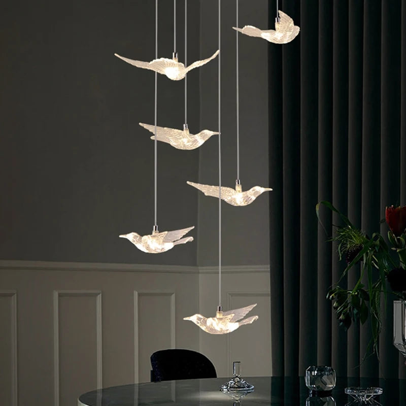Led Bird Pendant Lamp Home Decoration Lighting Hanging Lamp Design Chandelier