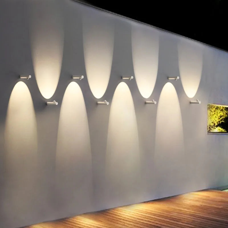 6W COB Waterproof AC85-265V Surface Mounted LED Wall Light Modern Luminaire
