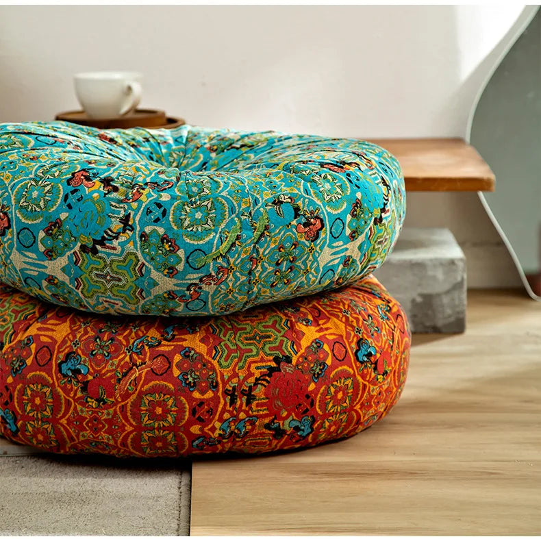 Bohemian Style Thickened Cotton Linen Cushion for Ground Lazy People Pillow