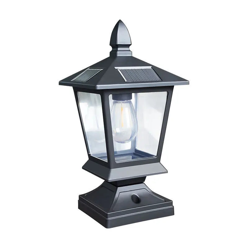 Outdoor Solar Pillar Light Waterproof Garden Villa Fence Lamp Landscape