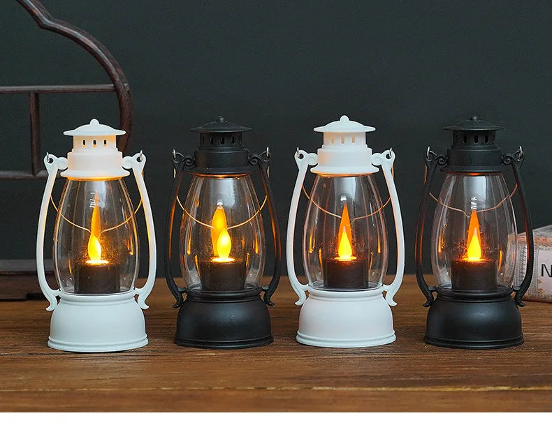 Vintage LED Candle Lantern Waterproof Atmosphere Lamp Flameless Wedding