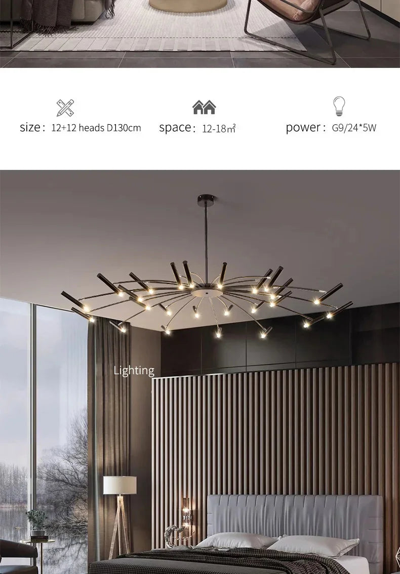 Minimalist Ceiling Chandelier G9 Light Fixtures 110V/220V Home Interior