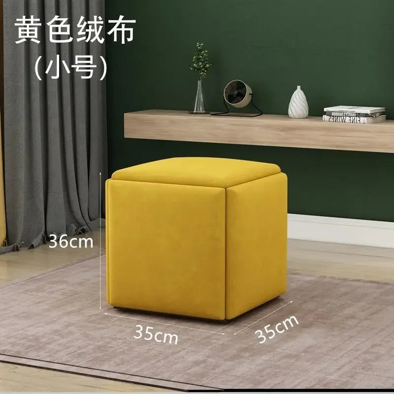 Multifunctional Sofa Stool Iron Foldable Living Room Furniture Home Rubik's Cube