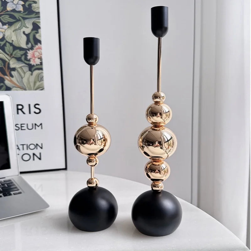 Metal Gold Candlestick Holder — Luxury Taper Candle Stand