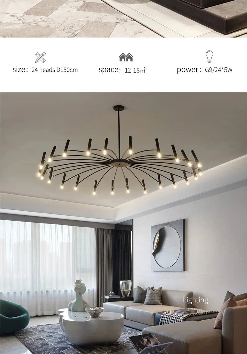 Minimalist Ceiling Chandelier G9 Light Fixtures 110V/220V Home Interior