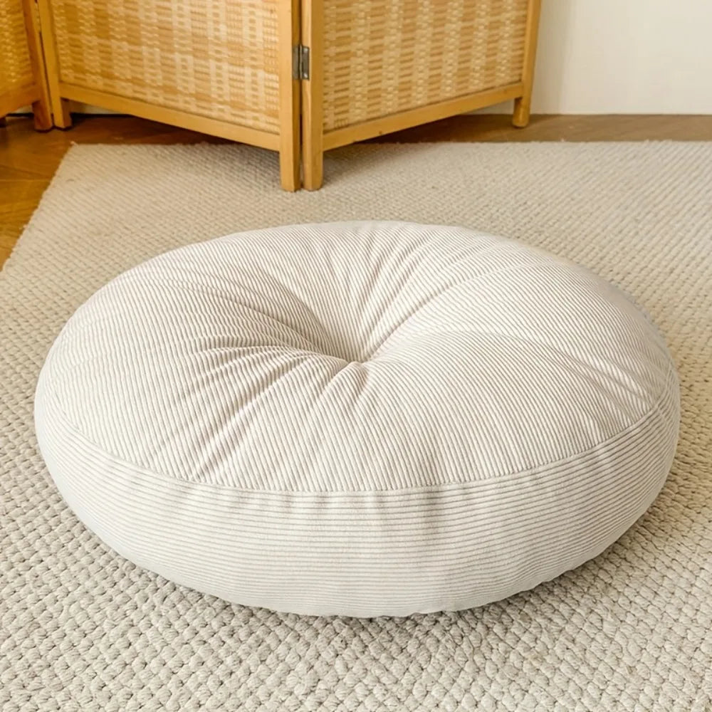 Thick Round Cushion, Soft & Comfortable Full-Filled Meditation Yoga Pillow Orange