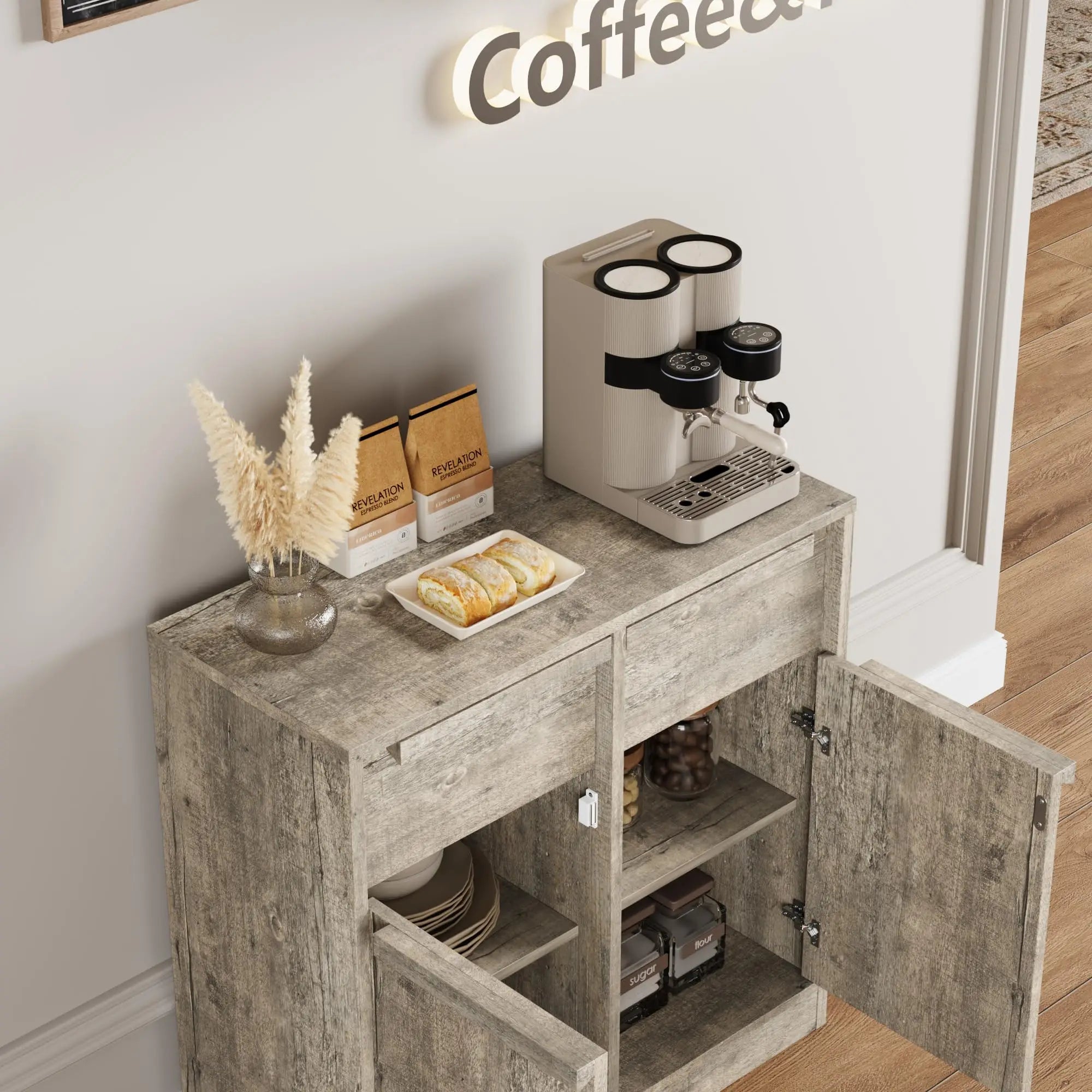 Buffet Cabinet with Drawers Sideboard Buffet Storage Cabinet Kitchen Table