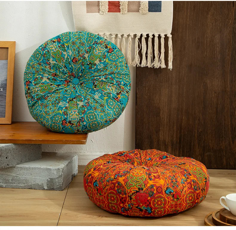 Bohemian Style Thickened Cotton Linen Cushion for Ground Lazy People Pillow