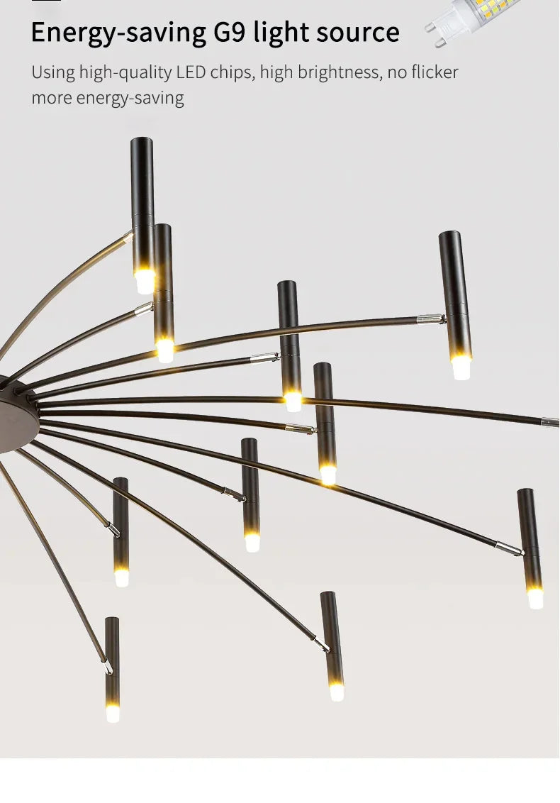 Minimalist Ceiling Chandelier G9 Light Fixtures 110V/220V Home Interior